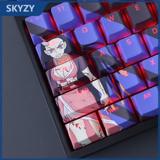 Kamado Nezuko Keycaps Cherry Profile Demon Slayer อะนิเมะ PBT Dye Sub ปุ่มกดแป้นพิมพ์เครื่องกล Keycap