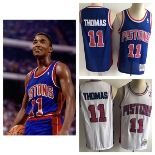 ขายดี เสื้อกั๊กกีฬา NBA Detroit Pistons #เสื้อกีฬาบาสเก็ตบอล 11Isiah Thomas 815891