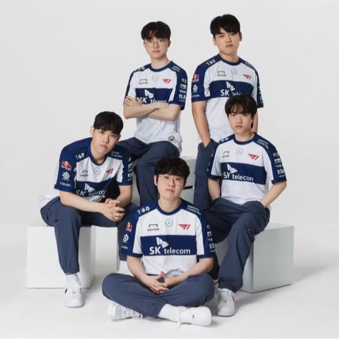 Skt T1 Esports - Professional Set 2023- Jersey - Valorant Csgo League of Legends เสื้อยืด คอกลม แขนส