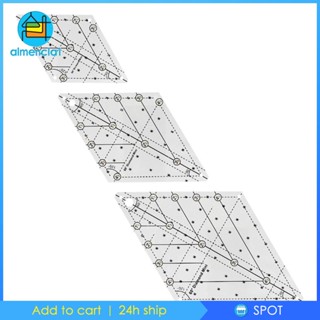 [Almencla1] ไม้บรรทัดแม่แบบ 60 องศา สําหรับเย็บผ้า ควิลท์