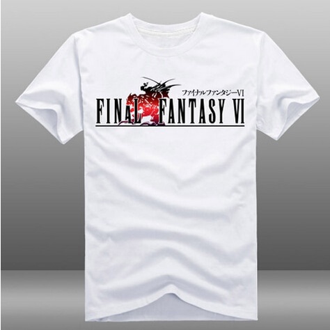 TRENDING QT เสื้อยืดลําลอง แขนสั้น คอกลม ลายเกม Final Fantasy Vi Ff6 สีขาว