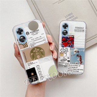 ใหม่ เคสโทรศัพท์มือถือ TPU นิ่ม ปิดด้านหลัง ลายดอกไม้ กาแฟ สําหรับ OPPOA58 OPPO A58 4G 2023