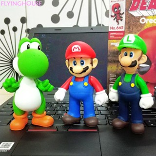 โมเดลฟิกเกอร์ อนิเมะ Super Mario Bros Luigi Yoshi Mushroom Donkey Kong ของเล่น ของขวัญวันเกิด สําหรับเด็ก