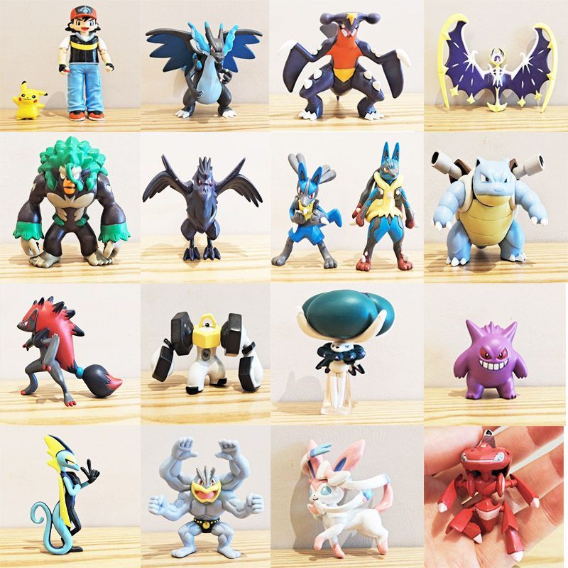 TOMY Pokemon Lucario Ray Crown Water Arrow Turtle Figure pxa7