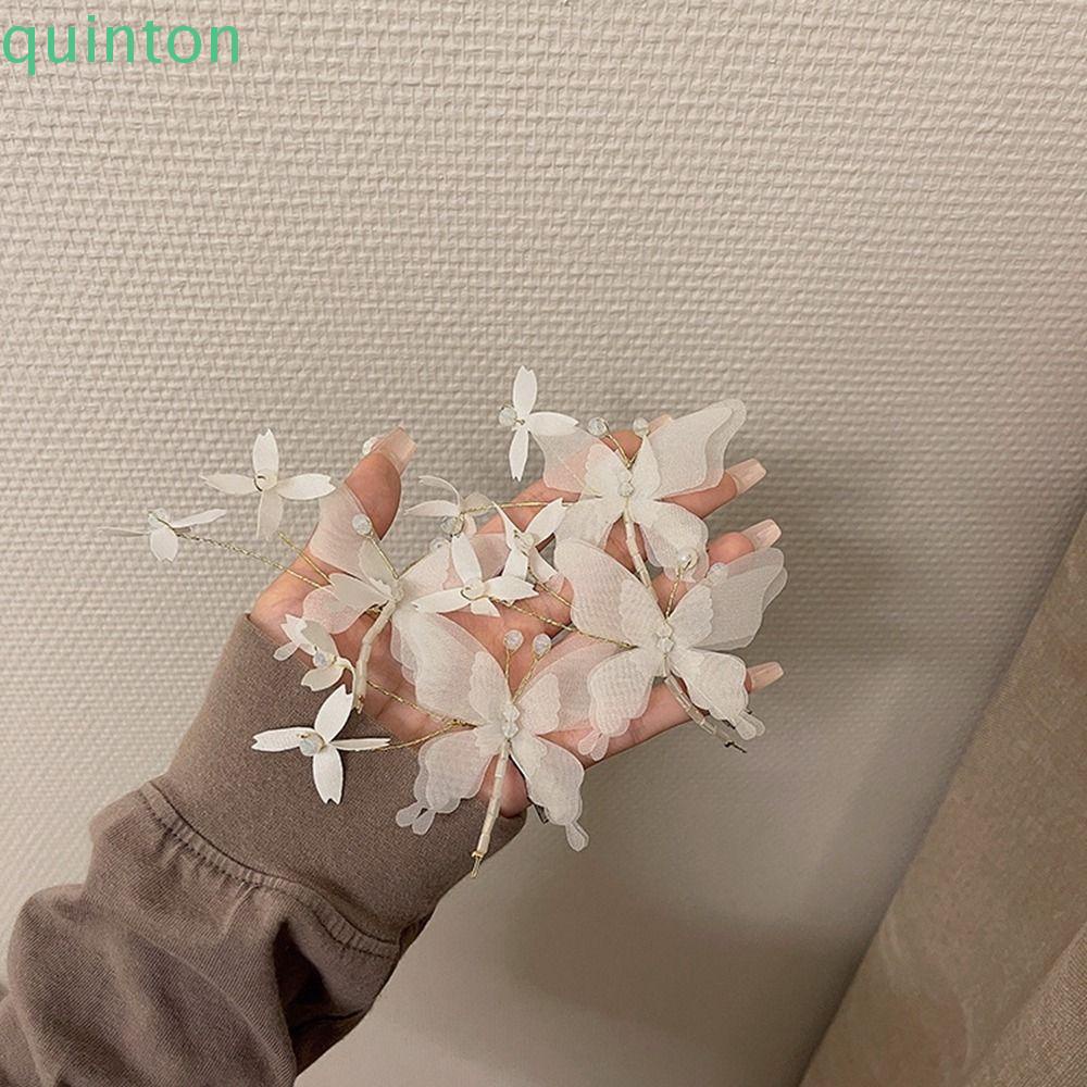 Quinton กิ๊บติดผม รูปผีเสื้อ ขนาดเล็ก สไตล์เรโทร เครื่องประดับ สําหรับผู้หญิง เจ้าสาว