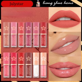 Julystar ลิปสติก ลิปกลอส เนื้อแมตต์กํามะหยี่ กันน้ํา ติดทนนาน 12 สี สําหรับผู้หญิง