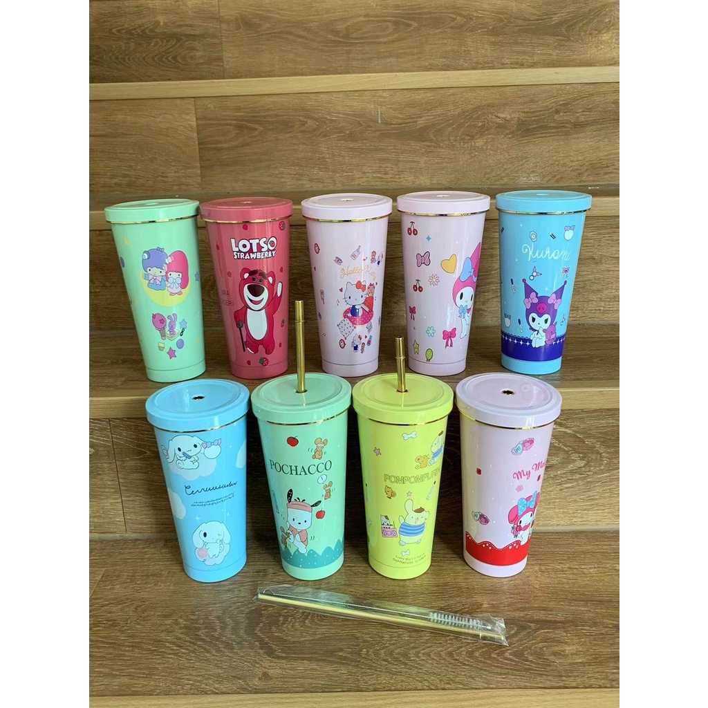 แก้วเก็บความเย็นลายการ์ตูน Sanrio ลายใหม่ ขนาด 750 ml