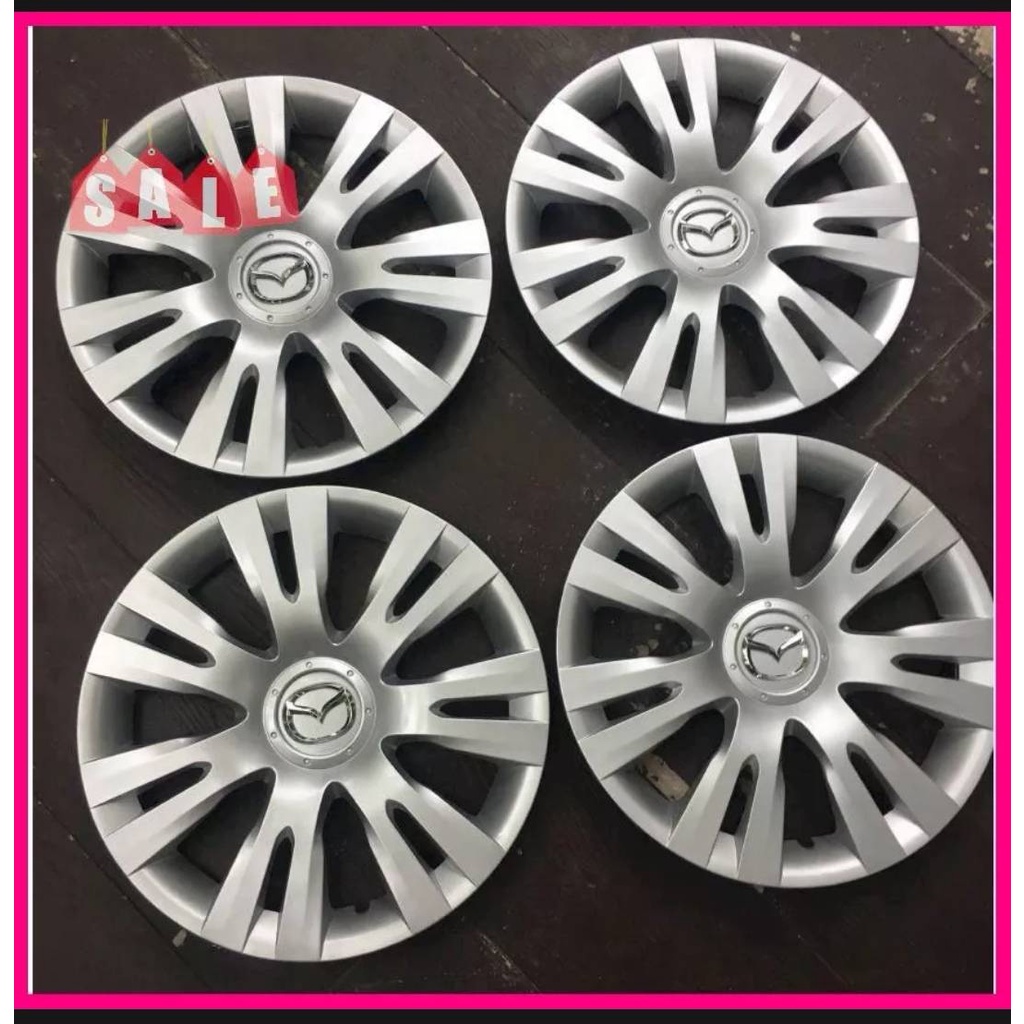 มาสด้าสอง MAZDA 2 จำนวน 4 ฝา และ 1 ล้อ ครอบกะทะล้อ ขอบ 15 นิ้ว Wheel cover size 15 inch มาสด้า2 ฝาล้