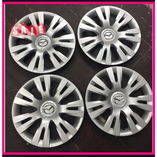 *แนะนำ* มาสด้าสอง MAZDA 2 จำนวน 4 ฝา และ 1 ล้อ ครอบกะทะล้อ ขอบ 15 นิ้ว Wheel cover size 15 inch มาสด้า2 ฝาล้อ ฝากะทะ *