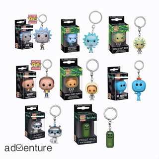 Adven พวงกุญแจ จี้การ์ตูนอนิเมะ Funko Pop Rick Morty Snowball Pickle Rick น่ารัก