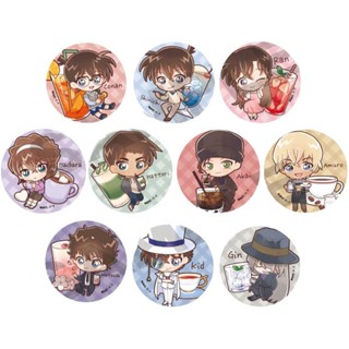 Detective Conan Kyura Peco Drink Ver Trading Can Badge 10 pieces BOX[Direct from Japan]