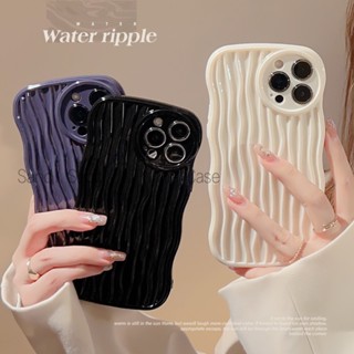 เคสโทรศัพท์มือถือ TPU แบบนิ่ม กันกระแทก ลายคลื่น สําหรับ iPhone 7 8Plus X XS XR 11 11ProMax 12 12Pro 12ProMax 14 14ProMax 13 13Pro 13ProMax 11 14ProMax