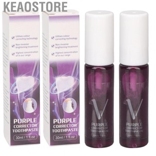 Keaostore Whitening Toothpaste Freshen Breath Color Corrector Toothpaste Portable