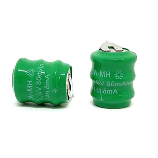 แบตเตอรี่ Ni-MH 3.6V 80mAh ขาลงปริ้น (สินค้าพร้อมส่ง)