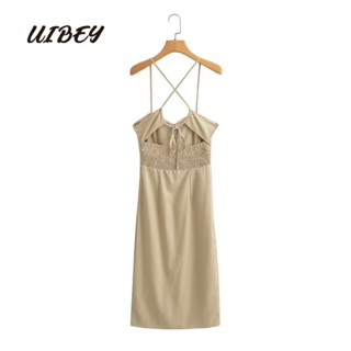 Uibey ชุดคอร์เซ็ท เปิดหลัง ลําลอง Peplum 1505