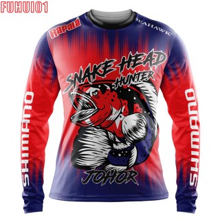 (Fuhui01) Baju Pancing Edition เสื้อกีฬาตกปลา SNAKEHEAD TOMAN FISHING JERSEY BAJU Saiz XS-3XL