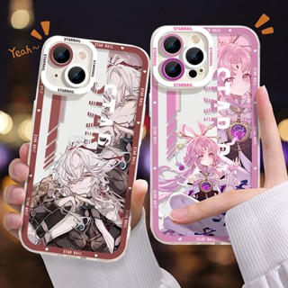 เคสโทรศัพท์มือถือแบบนิ่ม ใส กันกระแทก ลายรางดาว Honkai สําหรับ IPhone 14 11 Pro Max 13 12 8 7 Plus XS X XR SE 2020 Series Mini