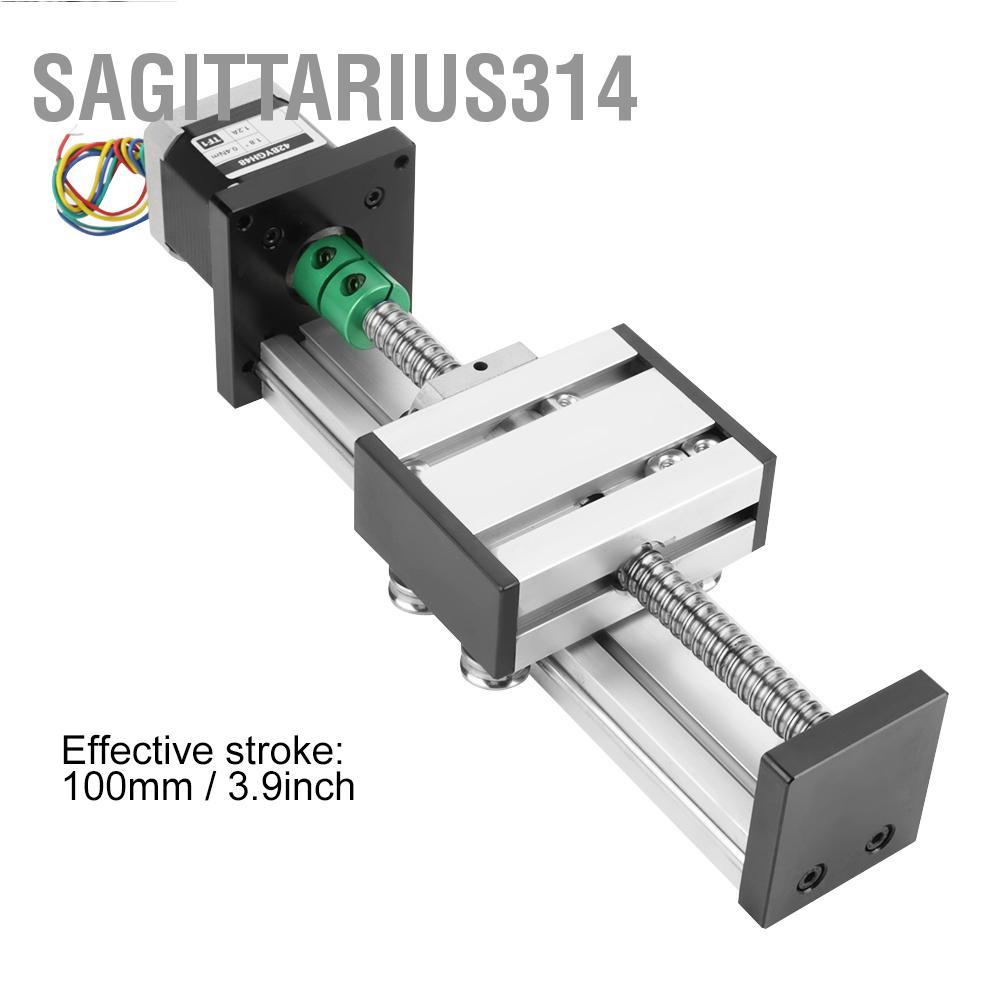 Sagittarius314 1204 บอลสกรู Linear Slide Stroke Long Stage Actuator พร้อม Stepper Motor 100mm