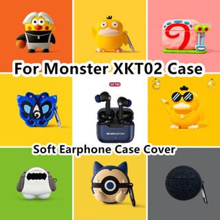  【จัดส่งรวดเร็ว】เคสหูฟัง แบบนิ่ม ลายการ์ตูนมอนสเตอร์ XKT02 สําหรับ Monster XKT02