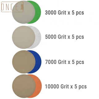 【ONCEMOREAGAIN】Ultra Fine Grit Silicon Carbide Sandpaper Hook and Loop Discs 20pcs 4 Inch Wet Dry Abrasive Discs