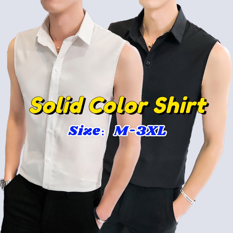 เสื้อแขนกุดระบายอากาศผู้ชาย-เสื้อกล้ามสีทึบแห้งเร็วสําหรับยิมและเสื้อกั๊กออกกําลังกายน้ําหนักเบาสําหรับฤดูร้อนพร้อมกล้ามเนื้อพอดี
