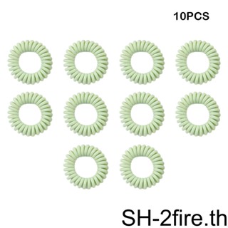 ยางมัดผมหางม้า แบบเกลียว ไร้รอยต่อ แฟชั่น สําหรับจัดแต่งทรงผม 10 ชิ้น