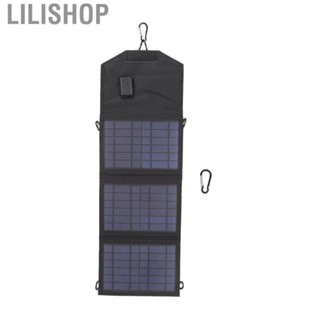 Lilishop Portable Solar Panel Foldable Solar  With Two Hooks 10.5W Durable High