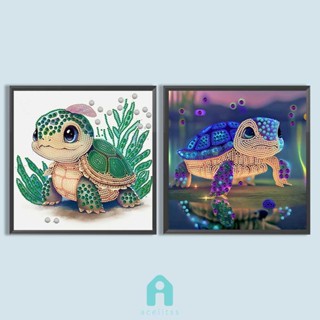 【ใหม่】ภาพวาดปักเพชร รูปเต่า 5D DIY สําหรับตกแต่งบ้าน [Acelit.th]