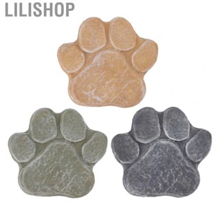 Lilishop Dog Grave Marker  DIY Lettering Sturdy Weatherproof Exquisite Comforting Dog Pawprint Memorial Stone Resin  for Garden for Dog