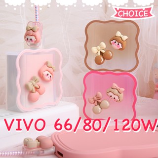 เคสที่ชาร์จ TPU พอร์ต type c สีแคนดี้ สําหรับ VIVO 66W 80W 120W