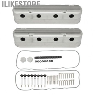 Ilikestore Valve Cover Kit  Direct Fit Silver Engine Valve Cover Rustproof  for SMALL BLOCK V8 GEN III IV