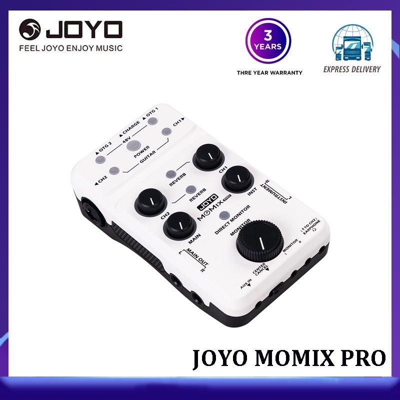 (พร้อมส่ง) Joyo MOMIX PRO เครื่องมิกเซอร์เสียง เหมาะสําหรับไมโครโฟน กีตาร์ คีย์บอร์ด การ์ดเสียง แบบพกพา สําหรับบันทึกเสียง และสตรีมมิ่ง
