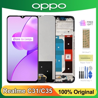 อะไหล่หน้าจอสัมผัสดิจิทัล LCD แบบเปลี่ยน สําหรับ OPPO Realme C35 RMX3511 Realme C31 RMX3501