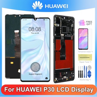 หน้าจอสัมผัสดิจิทัล LCD 6.1 นิ้ว พร้อมลายนิ้วมือ สําหรับ Huawei P30 P30 ELE-L29 ELE-L09 ELE-AL00