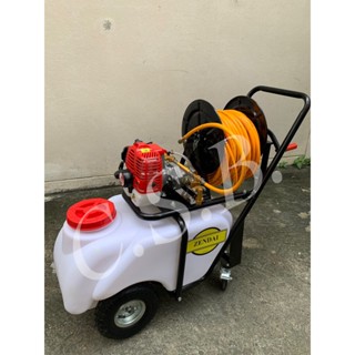 ปั๊มพ่นยาแบบรถเข็น ขนาด 60 L Belt garden Sprayer ยี่ห้อ ZENDAI