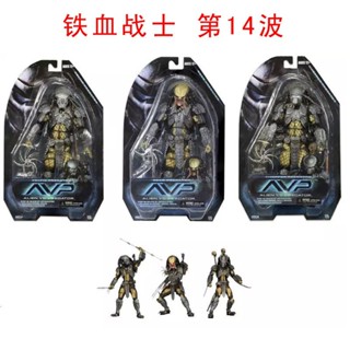 โมเดลฟิกเกอร์ Neca Predator AVP Jagged รุ่น 14 Wave 14th Generation Cat Face Celtic Scar ขนาด 23 ซม.