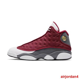 Air Jor dan 13 High-Top AJ13 รองเท้ากีฬา รองเท้าบาสเก็ตบอล สีเทา สีขาว สีแดง สําหรับผู้ชาย ผู้หญิง LTDK