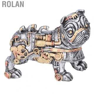Rolan Mechanical Punk Dog Statue Resin Garden Ornament For Desktop Shopwindow Shelf YG