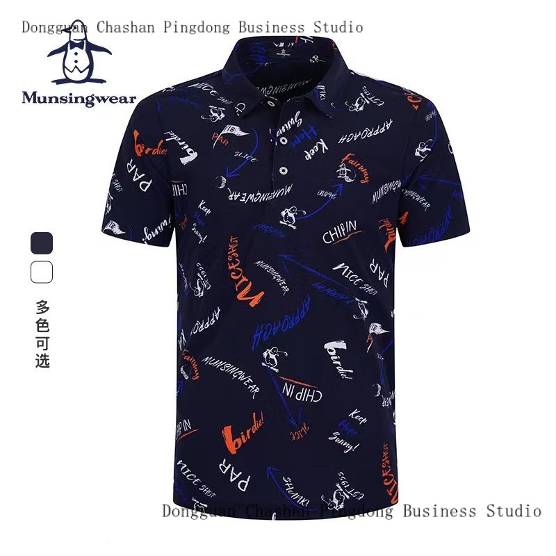 ขายดี MUNSINGWEAR MUNSINGWEAR เสื้อโปโลแขนสั้น แบบแห้งเร็ว เลือกลายได้ แฟชั่นฤดูร้อน สําหรับผู้ชาย