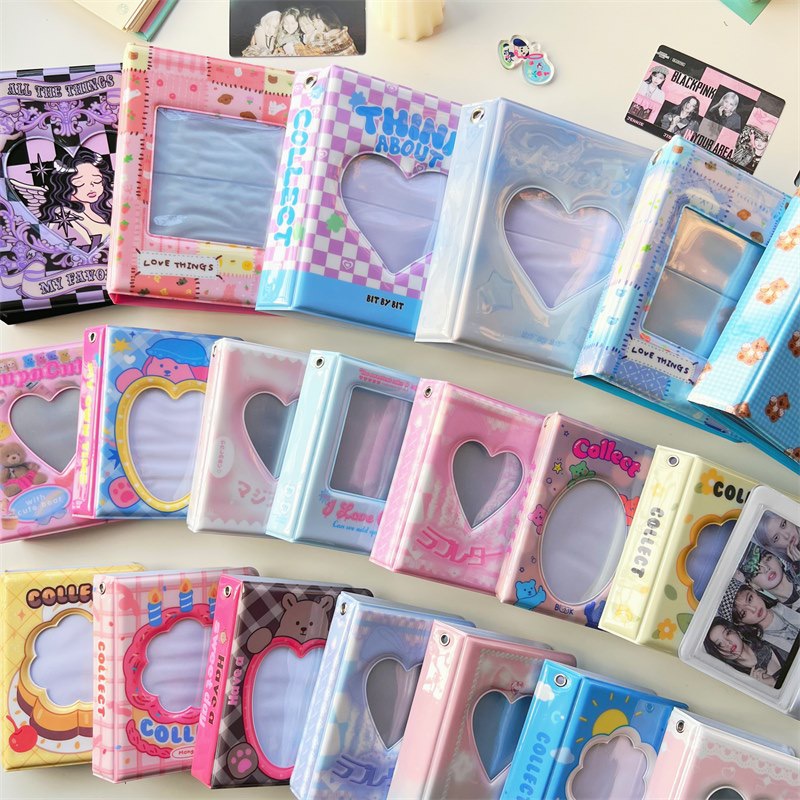 【On Sale】อัลบั้มรูปภาพ รูปหัวใจน่ารัก ขนาด 3 นิ้ว 40 นิ้ว 80 ช่อง สําหรับใส่บัตร ไอดอล โฟโต้การ์ด โลโม่ โลโม่ หนังสือ