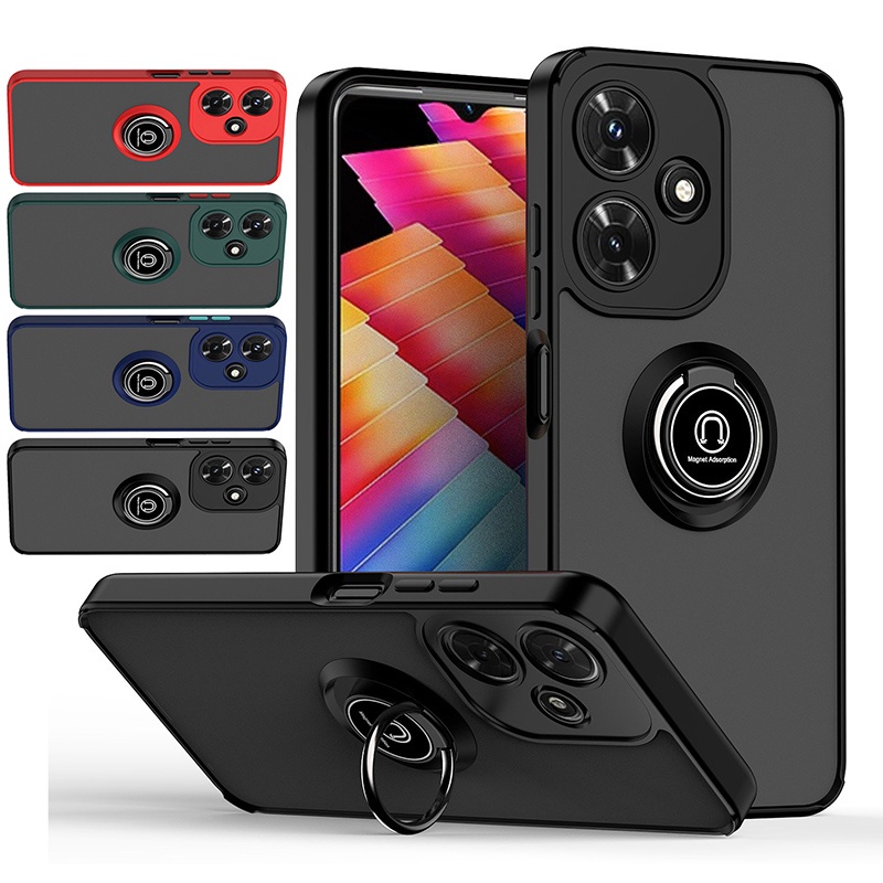 เคสโทรศัพท์มือถือ กันกระแทก พร้อมแหวนขาตั้ง สําหรับ Tecno Spark 10C 9 10 Pro 8C 6 Go 2023 2022 KI5k 