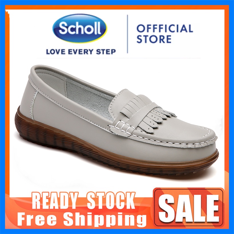 Scholl women shoes Womens scholl รองเท้าหนังลําลอง รองเท้าผู้หญิง Boat Shoes summer Loafers Shoes