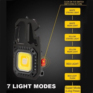 Rich2.br พวงกุญแจไฟฉาย 3-in-1 อเนกประสงค์ ขนาดเล็ก สว่างมาก กันน้ํา พร้อมประแจ สําหรับตั้งแคมป์