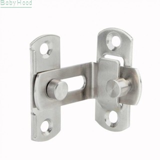 【Big Discounts】Door Bolt 90 Degree Barrel Silver Sliding Lock Stainless Steel 3 Inch Latch#BBHOOD