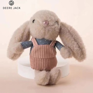 Deere Jackน่ารัก Bibs กระต่ายของเล่นตุ๊กตาหูยาวจี้สายหมีพวงกุญแจตุ๊กตาหญิงเครื่องประดับกระเป๋า