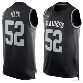 เสื้อกีฬาแขนกุด ลายทีม Las Vegas Raiders Mack HQ1 NFL พลัสไซซ์ สําหรับผู้ชาย และผู้หญิง QH1