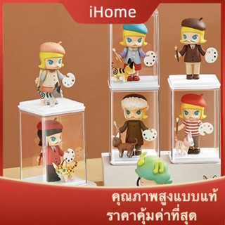 Ihome * popmart กล่องอะคริลิคใส สําหรับจัดเก็บฟิกเกอร์ ป๊อปมาร์ท ลึกลับ แบบติดผนัง