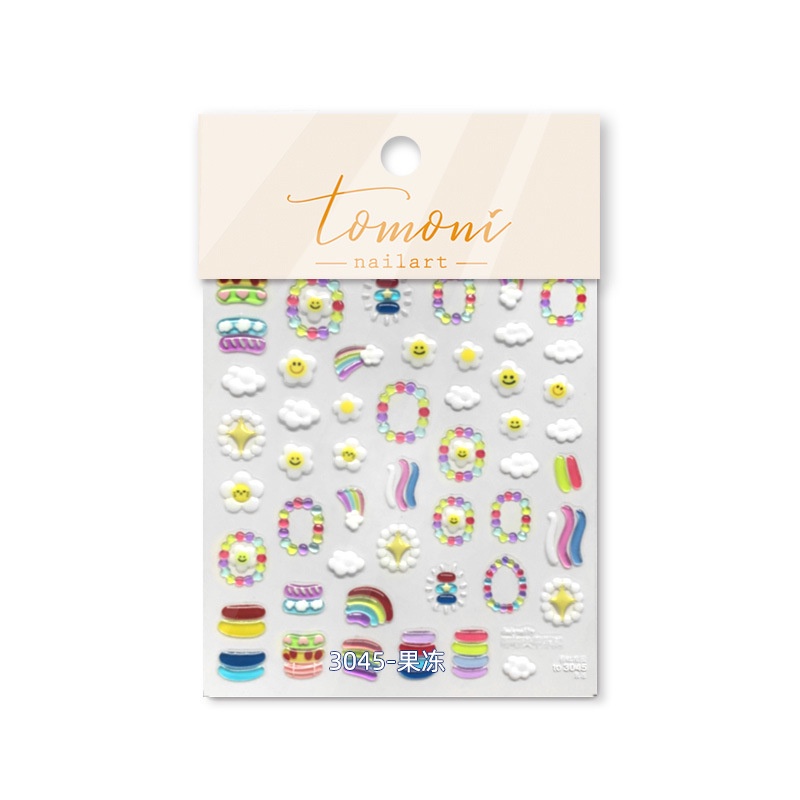 [Meow.Sensei] สติกเกอร์เจลลี่ ลาย Tomoni สีรุ้ง สไตล์ญี่ปุ่น สําหรับตกแต่งเล็บ 3003 - รูปที่ 7