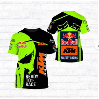 Ktm เสื้อยืด พิมพ์ลาย Red Bull Racing F1 Team All Over 3D สีเขียว ไซซ์ S-5XL