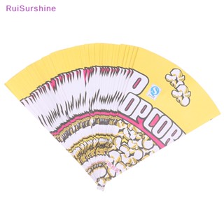 Ruisurshine ถุงกระดาษ ทรงกรวย ทรงสามเหลี่ยม สําหรับใส่ป๊อปคอร์น 50 ชิ้น